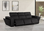 1224 Divanitalia 3-Piece Modular Power Reclining Sofa in Top Grain Italian Leather with 3 Power Recliners & Power Headrests - Black - SKU 1224-BLACK-3.3-HT - view 2