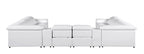9762 Divanitalia 10-Piece U-Shaped Top Grain Italian Leather Sectional Sofa with 4 Power Recliners