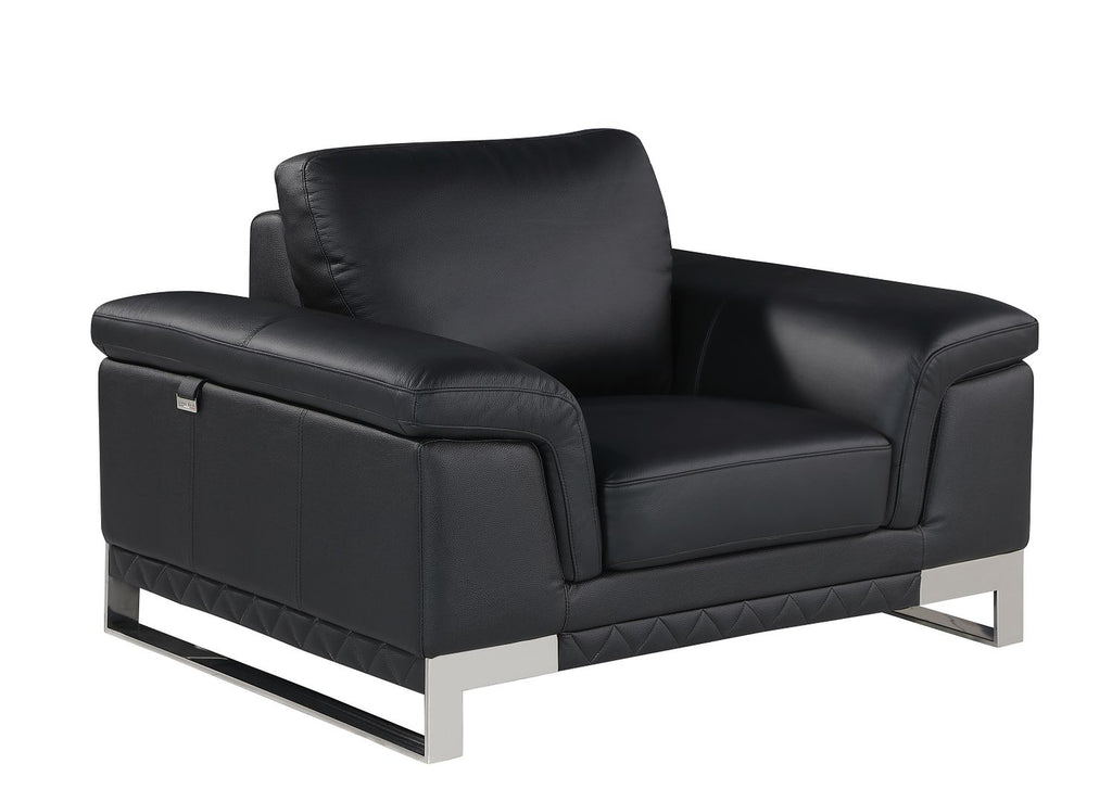 411 Divanitalia Chair in Top-grain Italian Leather