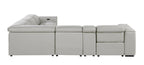 1224 Divanitalia 6-Piece L-Shaped Sectional Sofa in Top Grain Italian Leather with 3 Power Recliners & Power Headrests