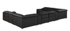 9762 Divanitalia 10-Piece U-Shaped Top Grain Italian Leather Sectional Sofa with 4 Power Recliners