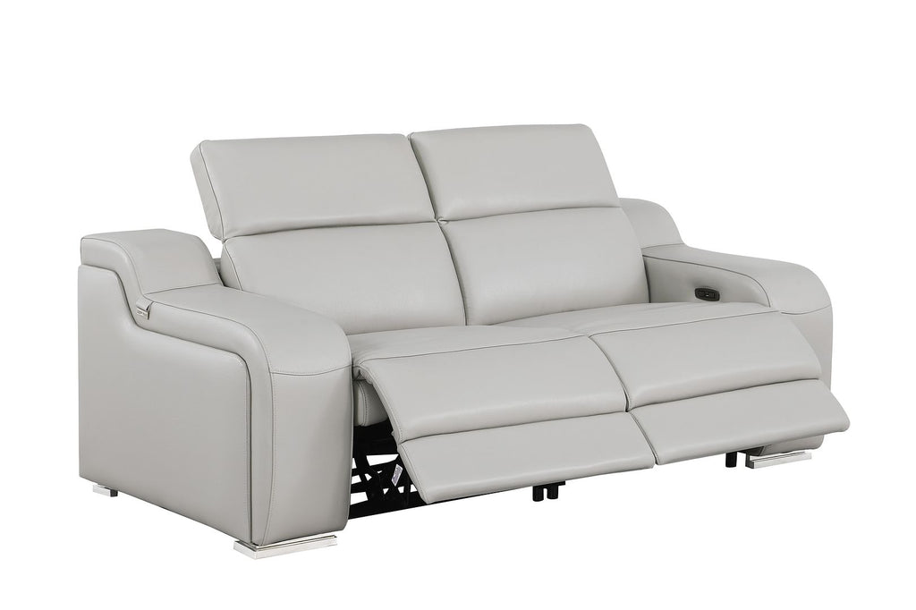 1116 Divanitalia 2-Piece Modular Power Reclining Loveseat in Top Grain Italian Leather with 2 Power Recliners & Power Headrests