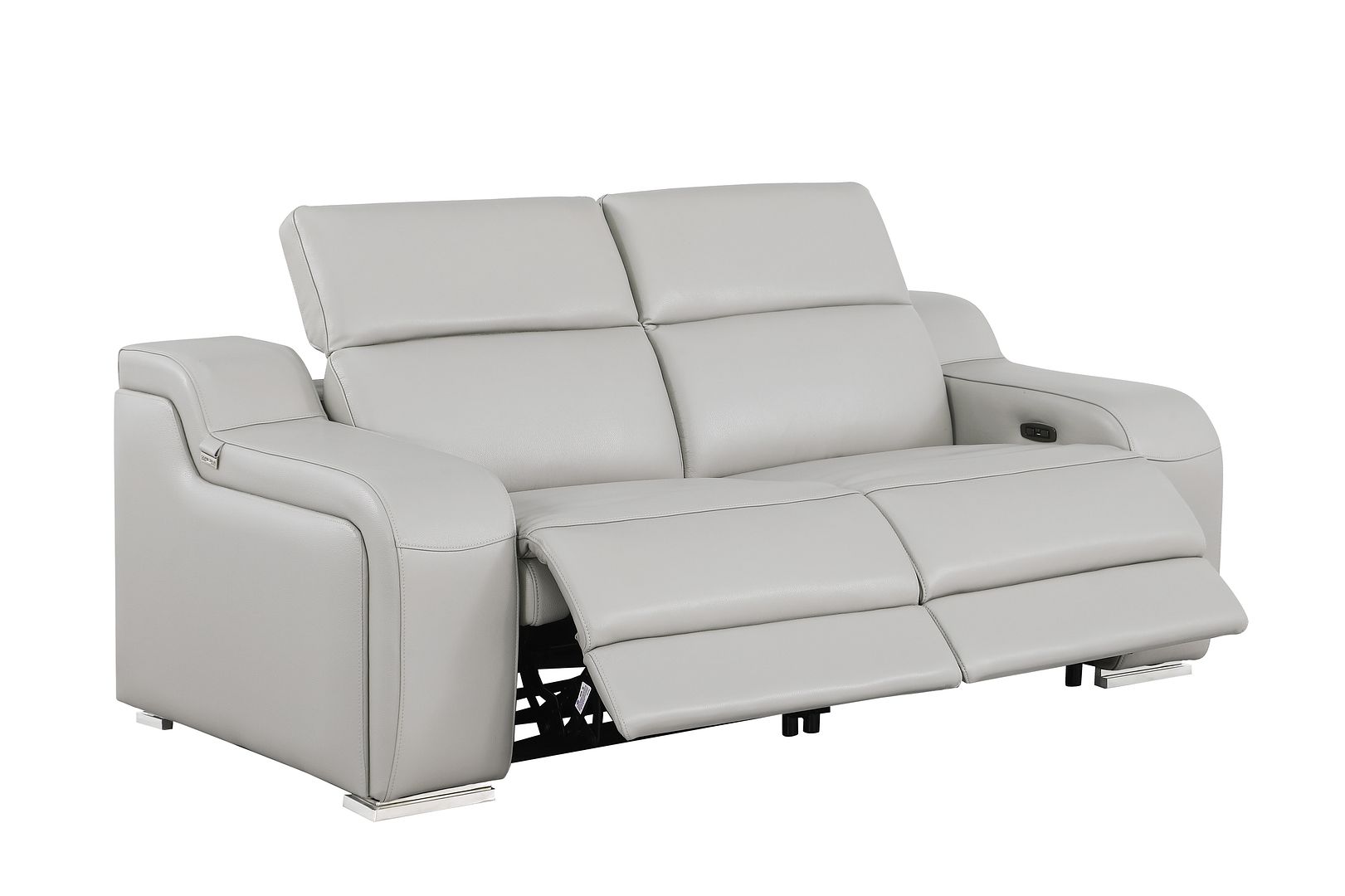 1116 Divanitalia 2-Piece Modular Power Reclining Loveseat in Top Grain Italian Leather with 2 Power Recliners & Power Headrests