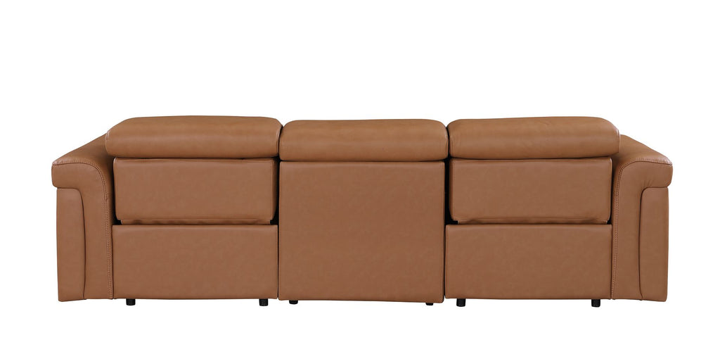 1126 Divanitalia 3-Piece Modular Power Reclining Sofa in Top Grain Italian Leather with 2 Power Recliners & Power Headrests