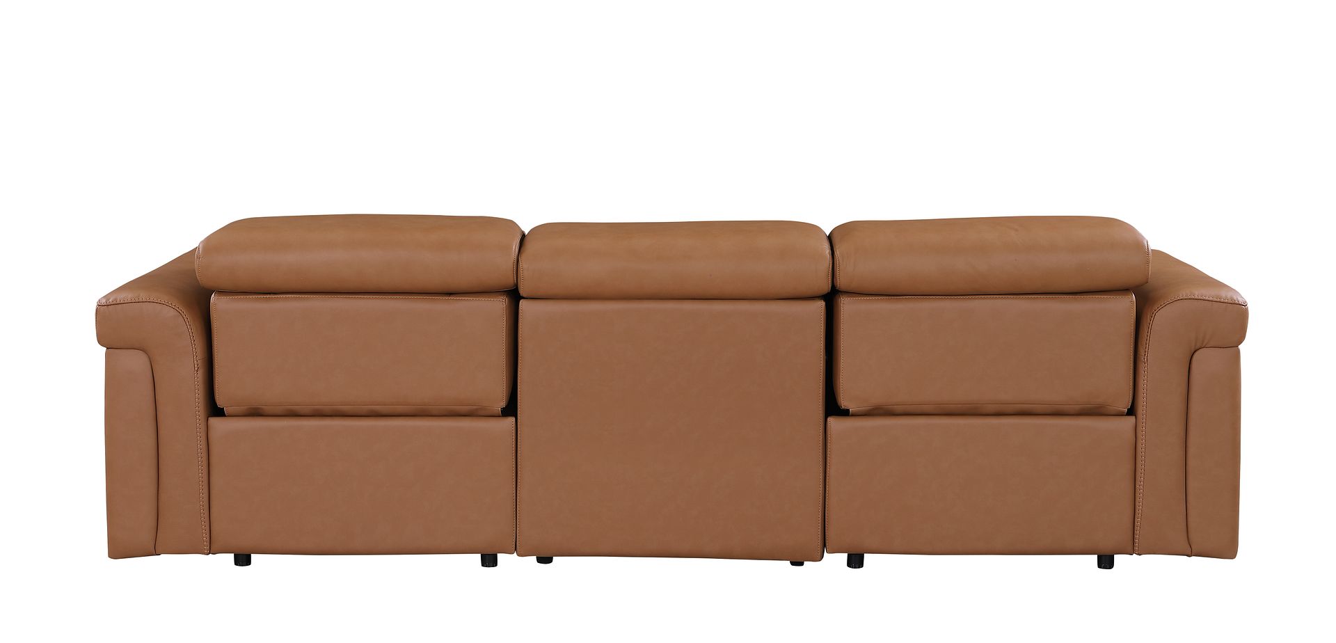 1126 Divanitalia 3-Piece Modular Power Reclining Sofa in Top Grain Italian Leather with 2 Power Recliners & Power Headrests