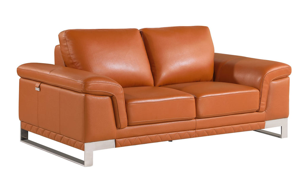 411 Divanitalia Loveseat in Top-grain Italian Leather