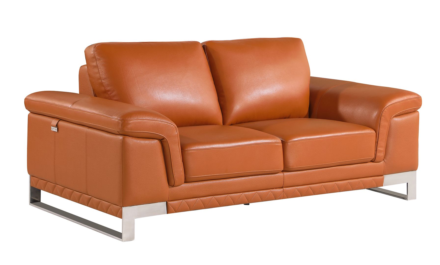 411 Divanitalia Loveseat in Top-grain Italian Leather