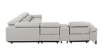 1246 Divanitalia 7-Piece L-Shaped Modular Power Reclining Sectional Sofa with 4 Power Recliners and Power Headrests - Top Grain Italian Leather