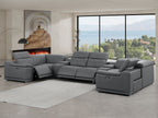 2679 8-Piece U-Shaped Power Reclining Sectional Sofa in Genuine Leather - 4 Recliners