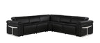 1126 Divanitalia 5-Piece L-Shaped Sectional Sofa in Top Grain Italian Leather with 3 Power Recliners & Power Headrests - Black - SKU 1126-BLACK-SEC-5PC-3PWR-SECTIONAL- GROUP - view 2