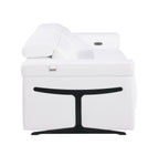 1126 Divanitalia Power Reclining Loveseat in Top Grain Italian Leather with 2 Power Recliners & Power Headrests