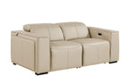 1224 Divanitalia 2-Piece Modular Power Reclining Loveseat in Top Grain Italian Leather with 2 Power Recliners & Power Headrests - Beige - SKU 1224-BEIGE-2.2-HT - view 4