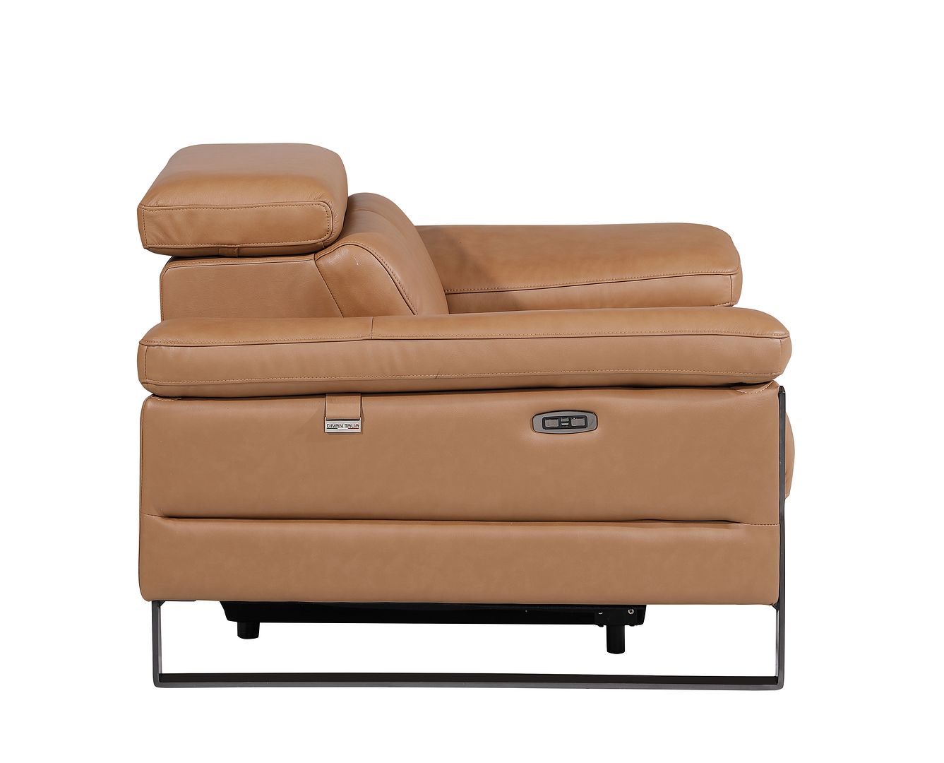 1246 Divanitalia Power Reclining Arm Chairwith Power Headrests - Top Grain Italian Leather