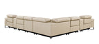 1246 Divanitalia 8-Piece U-Shaped Modular Power Reclining Sectional Sofa with 4 Power Recliners and Power Headrests - Top Grain Italian Leather