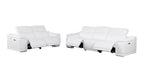 9762 Divanitalia 5-Piece Modular Power Reclining Sofa and Loveseat Set with 5 Power Recliners in Top Grain Italian Leather - White - SKU 9762-WHITE-5.4-HT-2PC - view 4