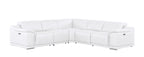 2679 5-Piece L-Shaped Power Reclining Sectional Sofa in Genuine Leather - 3 Recliners
