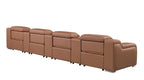 1116 Divanitalia 7-Piece Modular Power Reclining Sofa in Top Grain Italian Leather with 4 Power Recliners & Power Headrests - Cognac - SKU 1116-COGNAC-S-7.4-HT - view 6