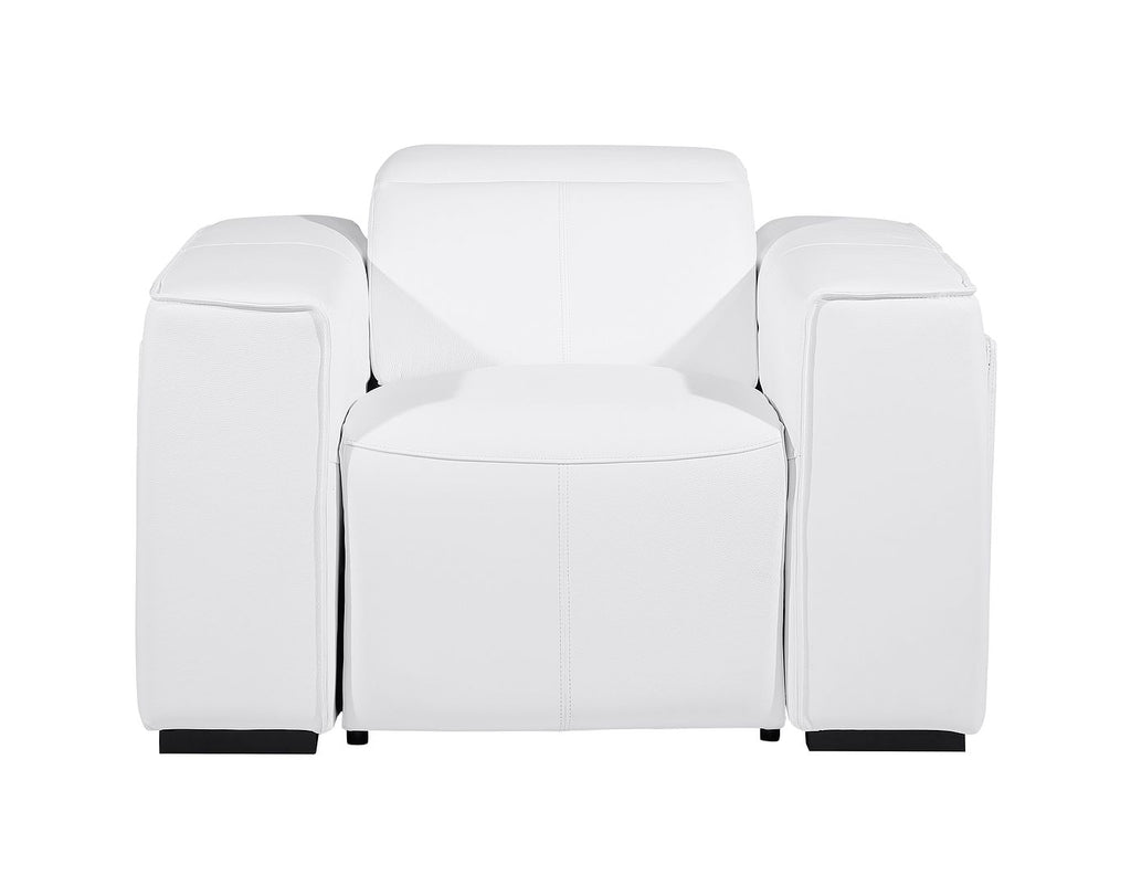 1126 Divanitalia Top Grain Italian Leather Power Reclining Chair with Power Headrests