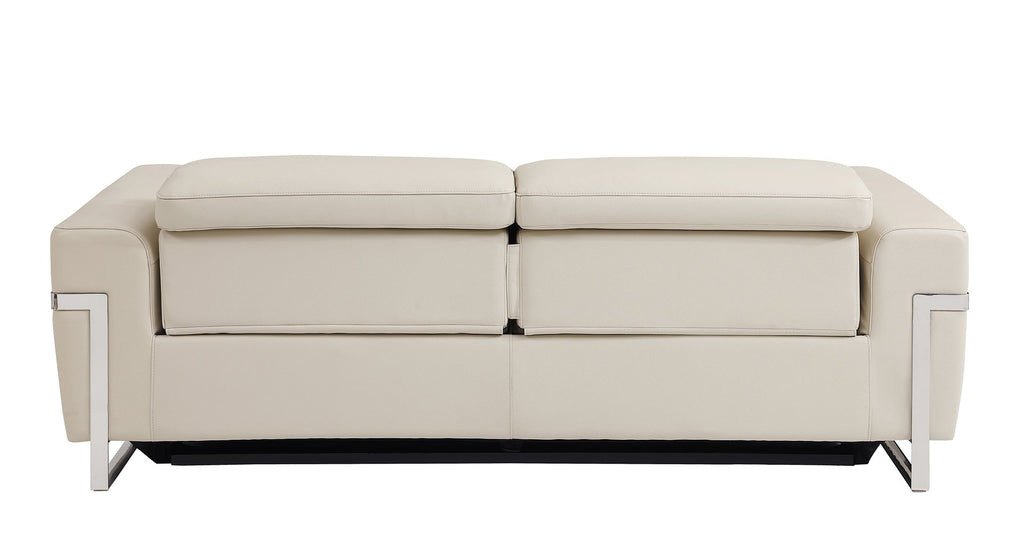990 Divanitalia Power Reclining Sofa with Power Headrest in Top-grain Italian Leather - Beige - SKU 990-BEIGE-S - view 4