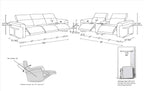 1126 Divanitalia 6-Piece Modular Power Reclining Sofa and Console Loveseat Set in Top Grain Italian Leather with 5 Power Recliners & Power Headrests - Black - SKU 1126-BLACK-6.5-HT - view 16