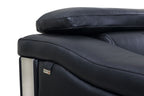 415 Divanitalia Loveseat with Adjustable Headrest in Top-grain Italian Leather - Black - SKU 415-L-BLACK - view 8