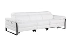 1246 Divanitalia Modular Power Triple Reclining Sofa with Power Reclining Headrests - Top Grain Italian Leather - White - SKU 1246-WHITE-3.3-HT - view 4