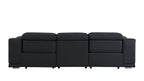 9762 Divanitalia 3-Piece Modular Power Reclining Sofa with 2 Power Recliners in Top Grain Italian Leather