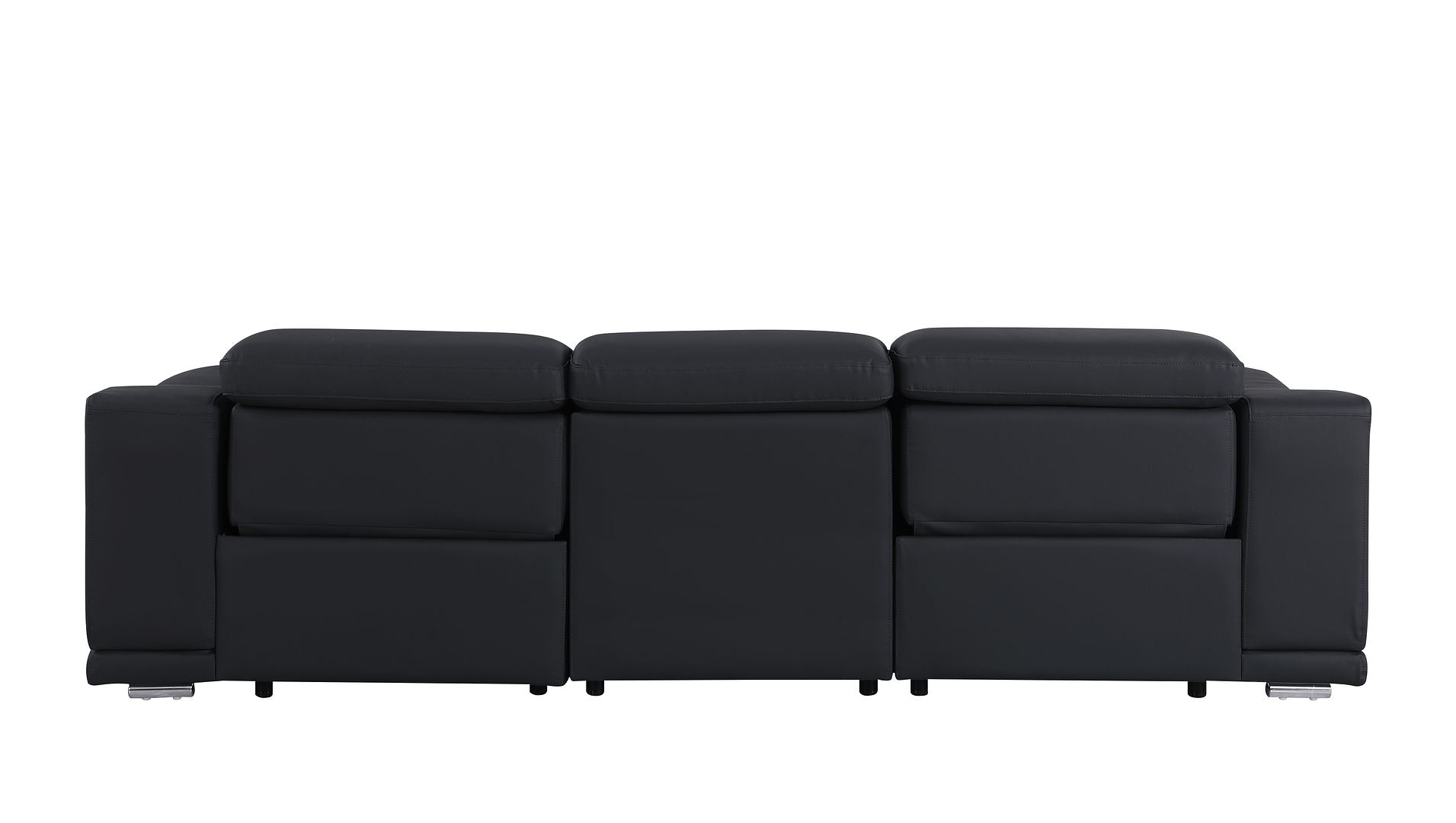 9762 Divanitalia 3-Piece Modular Power Reclining Sofa with 2 Power Recliners in Top Grain Italian Leather