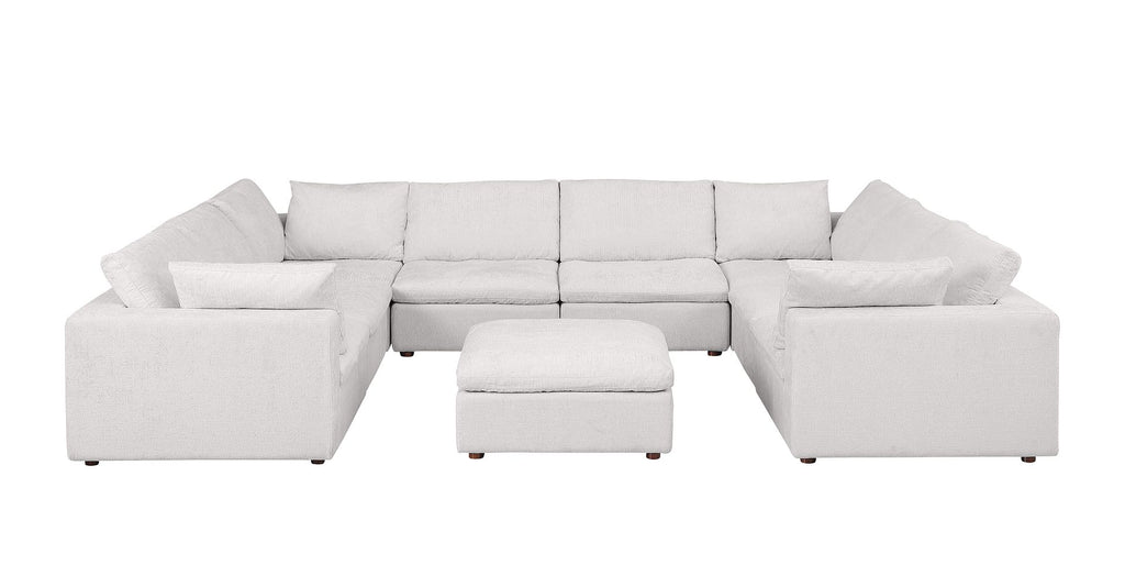 1100 Divanitalia 9-Piece U-Shaped Sectional Sofa in Top-grain Italian Leather