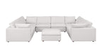 1100 Divanitalia 9-Piece U-Shaped Sectional Sofa in Top-grain Italian Leather