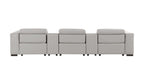 1208 Leather Sofa with 3 Power Recliners and Two Storage Consoles