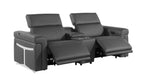 1126 Divanitalia 3-Piece Modular Power Reclining Loveseat in Top Grain Italian Leather with 2 Power Recliners & Power Headrests