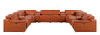 9762 Divanitalia 12-Piece U-Shaped Top Grain Italian Leather Sectional Sofa with 4 Power Recliners