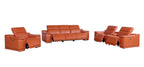9762 Divanitalia 7-Piece Modular Power Reclining Sofa, Loveseat and Chair Set with 6 Power Recliners in Top Grain Italian Leather - Camel - SKU 9762-CAMEL-7.6-HT-3PC - view 3