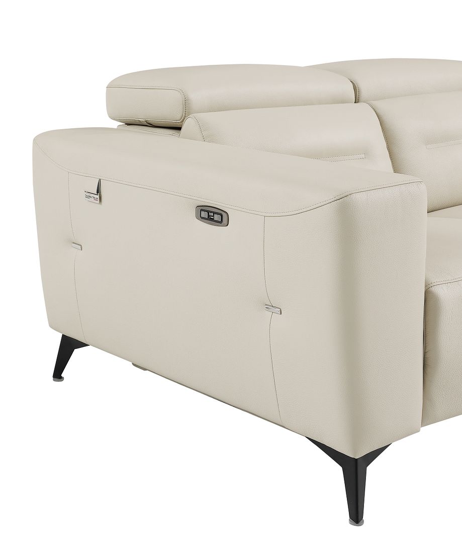 989 Divanitalia Power Reclining Arm Chair with Power Headrest in Top-grain Italian Leather