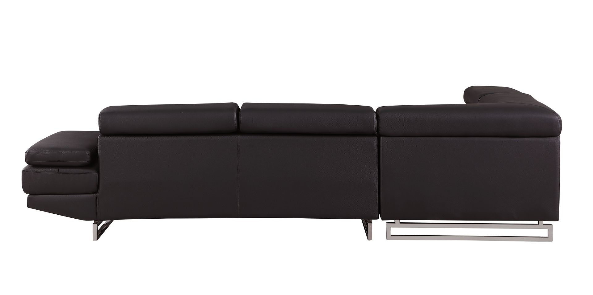 8136 Left Arm Facing Chaise with Adjustable Headrest in Genuine Leather