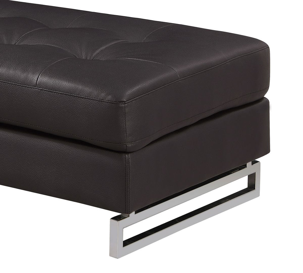 8136 Genuine Leather Ottoman