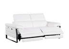 1246 Divanitalia Top Grain Italian Leather Loveseat with Power Headrest