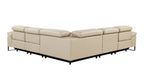 1246 Divanitalia 5-Piece L-Shaped Modular Power Reclining Sectional Sofa with Power Headrests - Top Grain Italian Leather