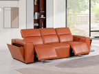 1224 Divanitalia 3-Piece Modular Power Reclining Sofa in Top Grain Italian Leather with 2 Power Recliners & Power Headrests
