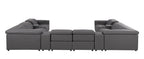 1208 12 Piece U-Shaped Leather Sectional Sofa with 4 Power Recliners & Power Headrest