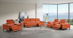 1246 Divanitalia Modular Power Dual Reclining Sofa, Console Loveseat, and Chair Set with Power Headrests - Top Grain Italian Leather - Camel - SKU 1246-CAMEL-7.5-HT-3PC - view 2