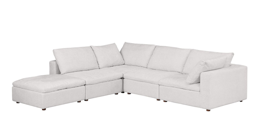 1100 Divanitalia 5-Piece Left Arm Facing 3-Seat Sectional Sofa - Top-grain Italian Leather