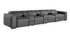 1224 Divanitalia 7-Piece Modular Power Reclining Sofa in Top Grain Italian Leather with 4 Power Recliners & Power Headrests