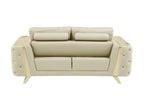 1050 Divanitalia Loveseat in Top-grain Italian Leather - Beige - SKU 1050-BEIGE-L - view 4