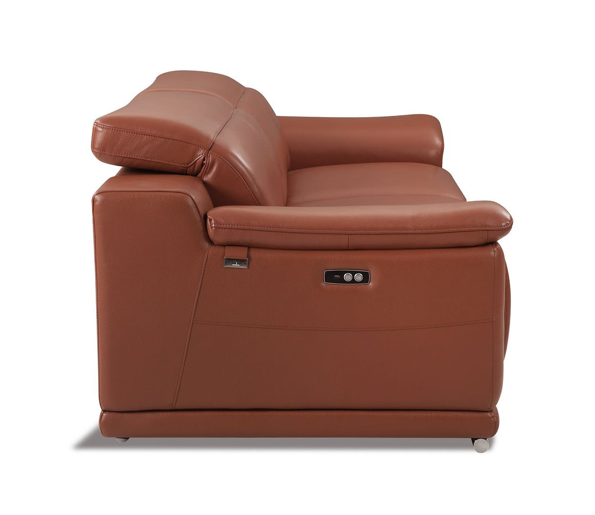 9762 Divanitalia Top Grain Italian Leather Power Reclining Loveseat with Adjustable Headrests - Camel - SKU 9762-PWR-S-CAMEL - view 9