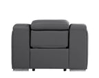 1116 Divanitalia Top Grain Italian Leather Power Reclining Chair with Power Headrests - Dark Grey - SKU 1116-DK_GREY-CH - view 7