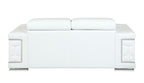 692 Divanitalia Loveseat with Adjustable Headrest in Top-grain Italian Leather - White - SKU 692-L-WHITE - view 4