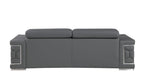296 Modern Genuine Leather 2-Piece Sofa Set - Grey - SKU 296-GREY-2PC - view 6