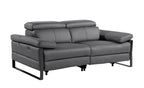 1246 Divanitalia Modular Power Triple Reclining Sofa, Loveseat, and Chair Set with Power Headrests - Top Grain Italian Leather - Dark Grey - SKU 1246-DK-GREY-6.6-HT-3PC - view 7